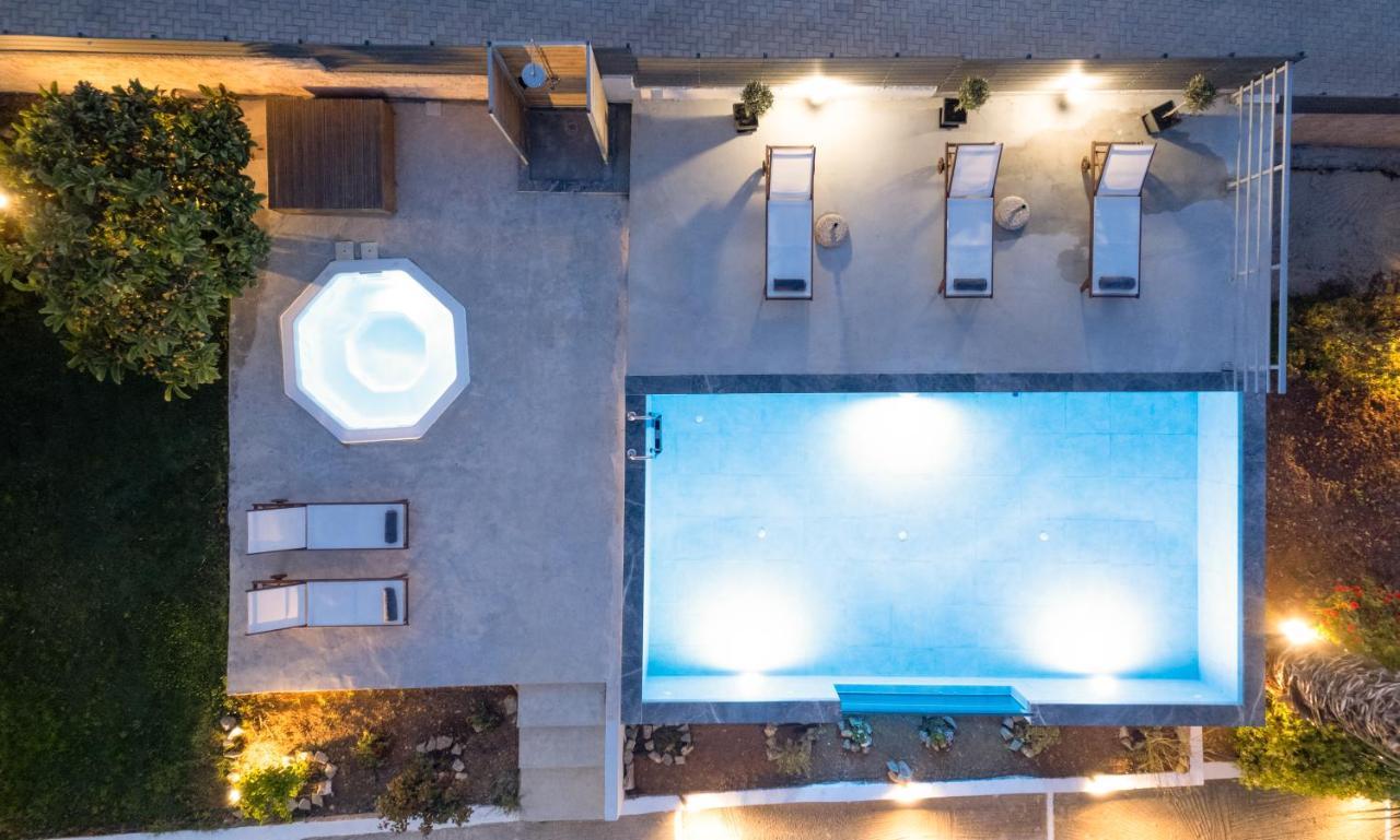 Queen'S Gem Luxury Villa - Heated Jacuzzi & Pool Hersonissos  Luaran gambar