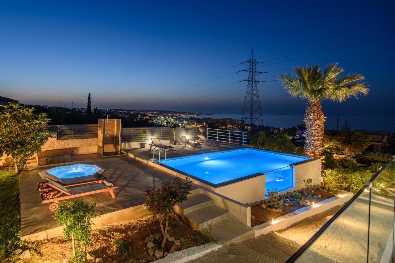 Queen'S Gem Luxury Villa - Heated Jacuzzi & Pool Hersonissos  Luaran gambar