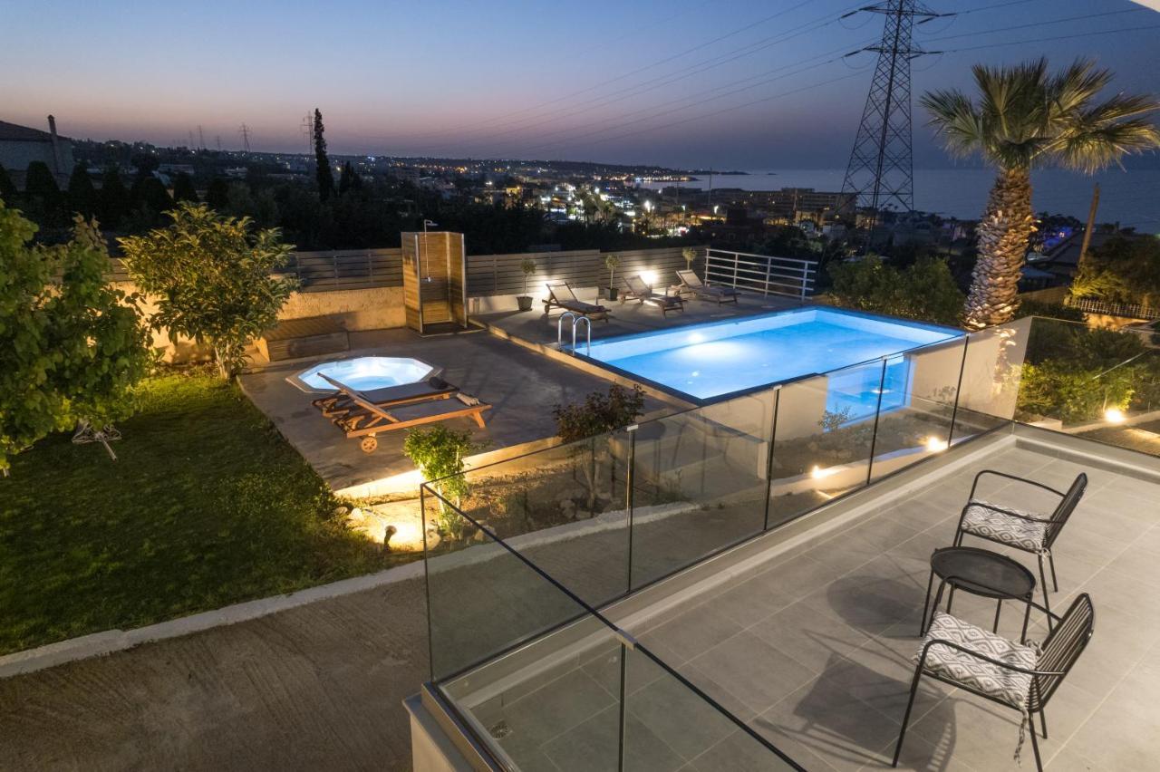Queen'S Gem Luxury Villa - Heated Jacuzzi & Pool Hersonissos  Luaran gambar