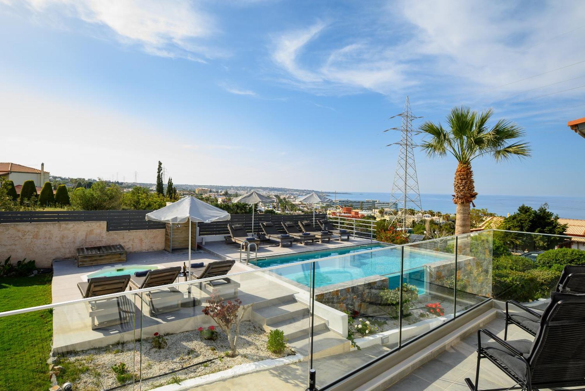 Queen'S Gem Luxury Villa - Heated Jacuzzi & Pool Hersonissos  Luaran gambar