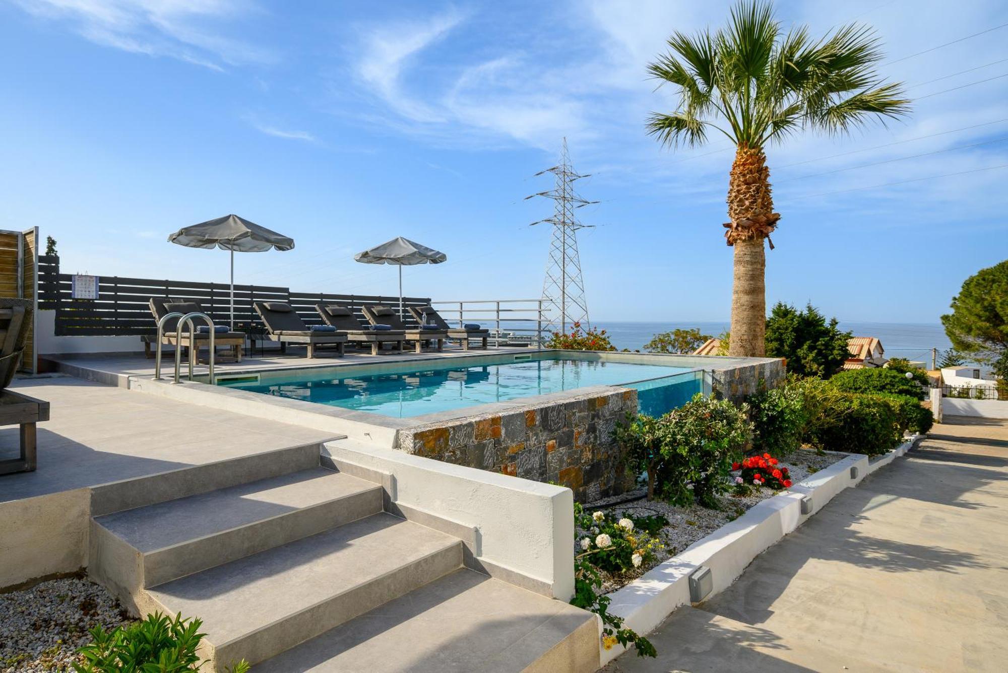 Queen'S Gem Luxury Villa - Heated Jacuzzi & Pool Hersonissos  Luaran gambar