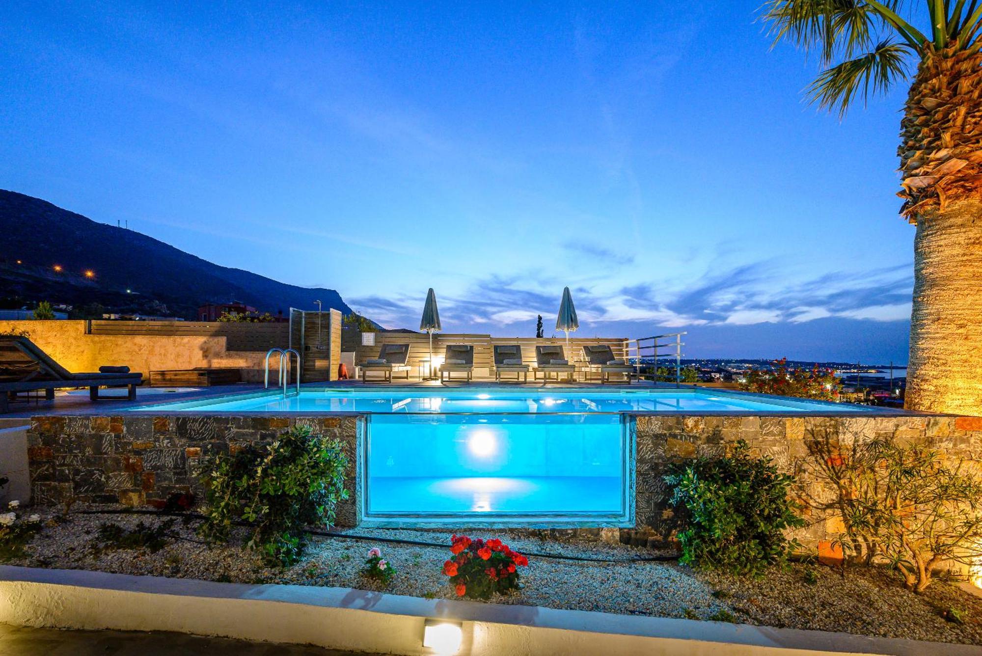 Queen'S Gem Luxury Villa - Heated Jacuzzi & Pool Hersonissos  Luaran gambar