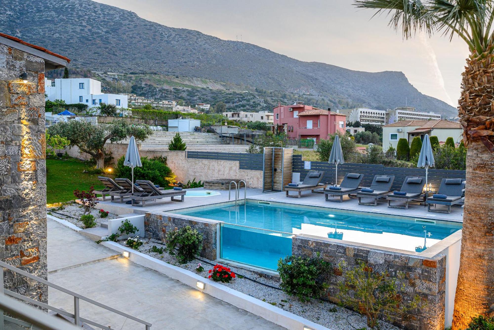 Queen'S Gem Luxury Villa - Heated Jacuzzi & Pool Hersonissos  Luaran gambar